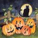 The Holiday Aisle® Haunting Halloween Night I No Border by Kathleen Parr McKenna - Wrapped Canvas Painting Canvas | 20 H x 20 W x 1.25 D in | Wayfair