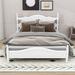 Harriet Bee Ilianna Wood Platform Bed w/ Headboard, Slats & Footboard Metal in White | 40 H x 63 W x 86 D in | Wayfair