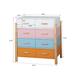 Latitude Run® classic design colorful free combination cabinet w/ Eight large drawers & frame Wood in Brown | Wayfair