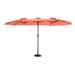 Arlmont & Co. Seresa 178.35" x 105.12" Rectangular Beach Umbrella Metal in Orange | 100.39 H x 178.35 W x 105.12 D in | Wayfair