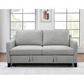 Latitude Run® 69"3 In 1 Convertible Queen Sleeper Sofa Bed Polyester in Brown/Gray | 35.5 H x 68.5 W x 37 D in | Wayfair