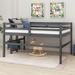 Harriet Bee Ilsegret Wood Twin Size Loft Bed w/ Side Ladder Wood in Gray | 41.7 H x 41.3 W x 78 D in | Wayfair 032287B9CB08410DB957BC534C3A96DF