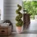 Primrue 52" Faux Boxwood Topiary in Pot Ceramic/Plastic in Pink | 52 H x 12 W x 12 D in | Wayfair 884F1CB0357141F9A8C31B6DA30C6E57