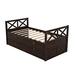 Gracie Oaks Kaylei Daybed w/ Trundle Wood in Brown | 35 H x 39.2 W x 76 D in | Wayfair 95075B1B4FE845EE95A1DD861BDE8AA4