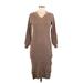 Lilly Brown Casual Dress - Sweater Dress: Brown Dresses