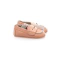 Janie and Jack Dress Shoes: Slip-on Wedge Feminine Tan Solid Shoes - Size 0-3 Month