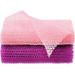 2 Pcs African Net Sponge African Exfoliating Net Long Exfoliating Bath Sponge African Towel Exfoliating Nylon Net African Net Wash Cloths Multipurpose net Back Scrubber for Shower(PinkPurple)