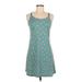 Good Luck Gem Casual Dress - Mini Scoop Neck Sleeveless: Teal Dresses - New - Women's Size Medium