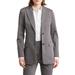 Houndstooth Peak Lapel Blazer - Gray - Calvin Klein Jackets