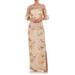 Daphne Embroidered Sequin Column Gown - Natural - JS Collections Dresses