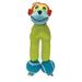 Dog Toy Indoor Outdoor Play Bright Double Tennis Ball Cuddle Chew Tug Toss Fetch (Green Monkey)