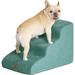 EHEYCIGA Curved Dog Stairs for Small Dogs 15.7 H 3-Step Dog Steps for Couch Sofa and Chair Pet Stairs for Cats Non-Slip Balanced Pet Steps Indoor Teal