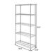 5 Tier Shelf Adjustable Wire Metal Shelving Rack Chrome 35.43 W x 13.78 D x 70.87 H