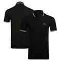 Polo courbé The Open BOSS Paul - Noir - Homme Taille: L