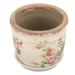 Small Ceramic Flowerpot Decorative Potted Planter Rose Pattern Ceramic Planter Bonsai Plants Pot