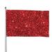 Kll Red Glitter Flag 4x6 Ft Parade Party Flag Outdoor Flag Decorative Flag Banner Flags Garden Flag Home House Flags