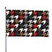 Kll Houndstooth Green Red Flag 4x6 Ft Parade Party Flag Outdoor Flag Decorative Flag Banner Flags Garden Flag Home House Flags