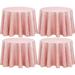 Crinkle Taffeta Tablecloth Set - 4 Pcs 120 Inch Round Dusty Rose - Keep Your Tables Clean and Add Elegance to Any Occasion - Perfect for Sharing with Friends and Family - Quick to Wash and Dry