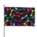 Kll Colorful Dragonflies Flag 4x6 Ft Parade Party Flag Outdoor Flag Decorative Flag Banner Flags Garden Flag Home House Flags