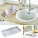 Bathroom Counter Tray Silicone Vanity Tray Shatterproof Flexible Bathroom Tray Kitchen Sink Tray for Soap Bottles Key Trinket Ring Tray Clearance Sales