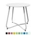 Grand Patio Steel Patio Side Table Weather Resistant Outdoor Small Round End Table for Patio Yard Balcony Garden Black White