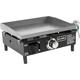 KUF GGT2160M 19 Inch Outdoor 1 Burner Portable LP Propane Gas Grill Griddle w/ Push Ignition for BBQ Cooking and Frying Black