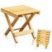 Small Desk Picnic Table Folding Wooden Wine Table Wood Plant Holder Garden Plant Stand Portable Small Table Child
