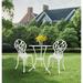 3-Piece Aluminum Outdoor Patio Tulip Sets With Table White