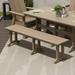 Polytrends Laguna 65 Poly Eco-Friendly All-Weather Bench Weathered Wood