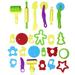 24pcs Plasticine Mold Toys Diy Plasticine Mold Plasticine Toys Animal Rolling Pin Mold Educational Playthings