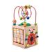 Toys for Toddlers Funny Kids Toys Wood Bead Maze Toy Activity Cube Bead-Stringing Toy Treasure Chest Large Beads Wooden Parent-child