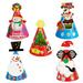 5pc Christmas Party Cone Hats Making Activity Paper Hats Holiday Photo Props Christmas Fiesta Thanksgiving and New Year