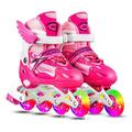 Pristin Roller skates Adjustable Inline Inline Wheels Fitness Inline Indoor Fitness Wheels Kids Indoor ERYUE Roller Men Women SIUKE Inline Roller