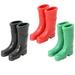 3 Pairs Mini Dollhouse Rain Boots Travel Accessories Miniature Rain Shoes Cute Rain Boots Mini Rain Boots Models Baby