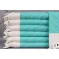 Hanging Kitchen Hand Towel Camping Tea Towel Benetton Green Towel Geometric Towel 18x36 Inches Bridesmaid Gift Organic Towel