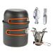 Dadypet Camping gear Cookware Stove Picnic Pot Set Cook Set Cook Set Stove Picnic Pot Spoon Cookware Stove HUIOP