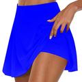 ICHUANYI Women s Solid Pleated Tennis Skirts Athletic Stretchy Short Yoga Fake Two Piece Trouser Skirt Shorts Summer Fashion 2024