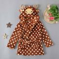 TUWABEII Baby Girls Boys Clothes Toddler Boy Girl Winter Belt Christmas Style Plush Hooded Nightgown Bathrobe