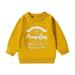 ASFGIMUJ Boys Hoodie Baby Long Sleeve Monogram Printed Hoodies Sweatshirt Sweatsuit Fall Clothes Boys Fashion Hoodies & Sweatshirts Yellow 18 Months-24 Months