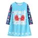 TUWABEII Infant Baby Girl Christmas Outfit Toddler Kids Dress Party Princess Dress Print Clothes