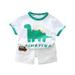 HIBRO Winter Pants for Toddler Boy Toddler Boys Summer Clothing Dinosaur Cartoon Print T Shirt Solid Color Shorts Two Piece Casual Suit