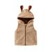 ZRBYWB Coats For Toddlers Kids Children Baby Girls Patchwork Sleeveless Cute Ear Hooded Vest Coat Jacket Outer Clothes Outfits Baby Boy Clothes