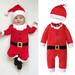 CHUOU Boys Girls Romper Jumpsuit Christmas Xmas Hat Outfits