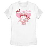 Women's Mad Engine White Betty Boop Valentine's Day T-Shirt