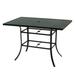 Patio Rectangle Aluminum Frame Bar Height Outdoor Dining Table Accent Table with Umbrella Hole