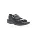 Wide Width Women's Breezy Walker Sandal by Propet in Black (Size 11 W)