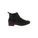 TOMS Ankle Boots: Chelsea Boots Chunky Heel Boho Chic Black Solid Shoes - Women's Size 6 - Almond Toe