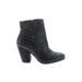 Vince Camuto Ankle Boots: Black Print Shoes - Women's Size 9 1/2 - Round Toe