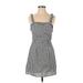 lost & wander Casual Dress - Mini: Black Checkered/Gingham Dresses - Women's Size Small