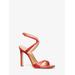 Michael Kors Amara Leather Sandal Orange 7.5